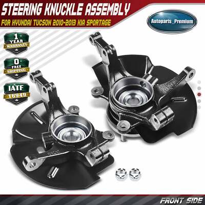 2x Front LH & RH Steering Knuckle Assembly for Hyundai Tucson 10-13 Kia Sportage