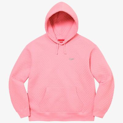 Pre-owned Supreme Hooded Sweatshirt 'micro Quilted' Dusty Pink (ss23) Hoodie Sweater Mens