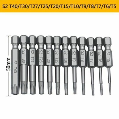 Proof Screwdriver Drill Bit Screw Driver Bits Torx Flat Head 1/4'' Hex Driver Bit