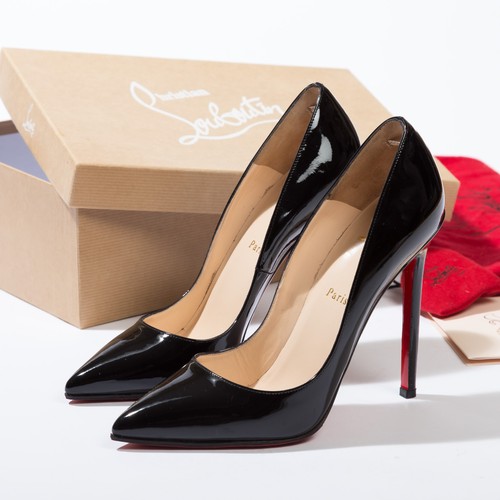 Christian Louboutin Pigalle スエード ハイヒール38 Christian Louboutin Pigalle Plato 120 Black Napa Leather
