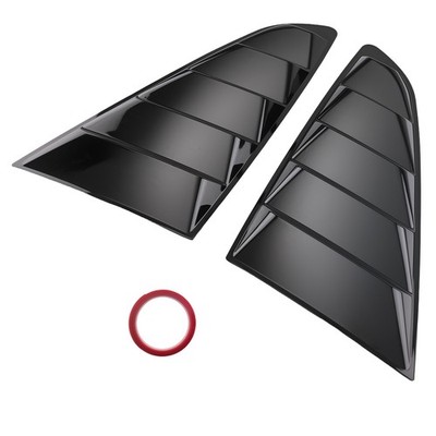 ABS Side Window Louvers for Ford Mustang Coupe 2-DR 2015-2020 Black