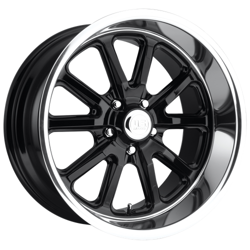 17x8 US Mags U121 RAMBLER GLOSS BLACK Wheel 5x4.5 (1mm)