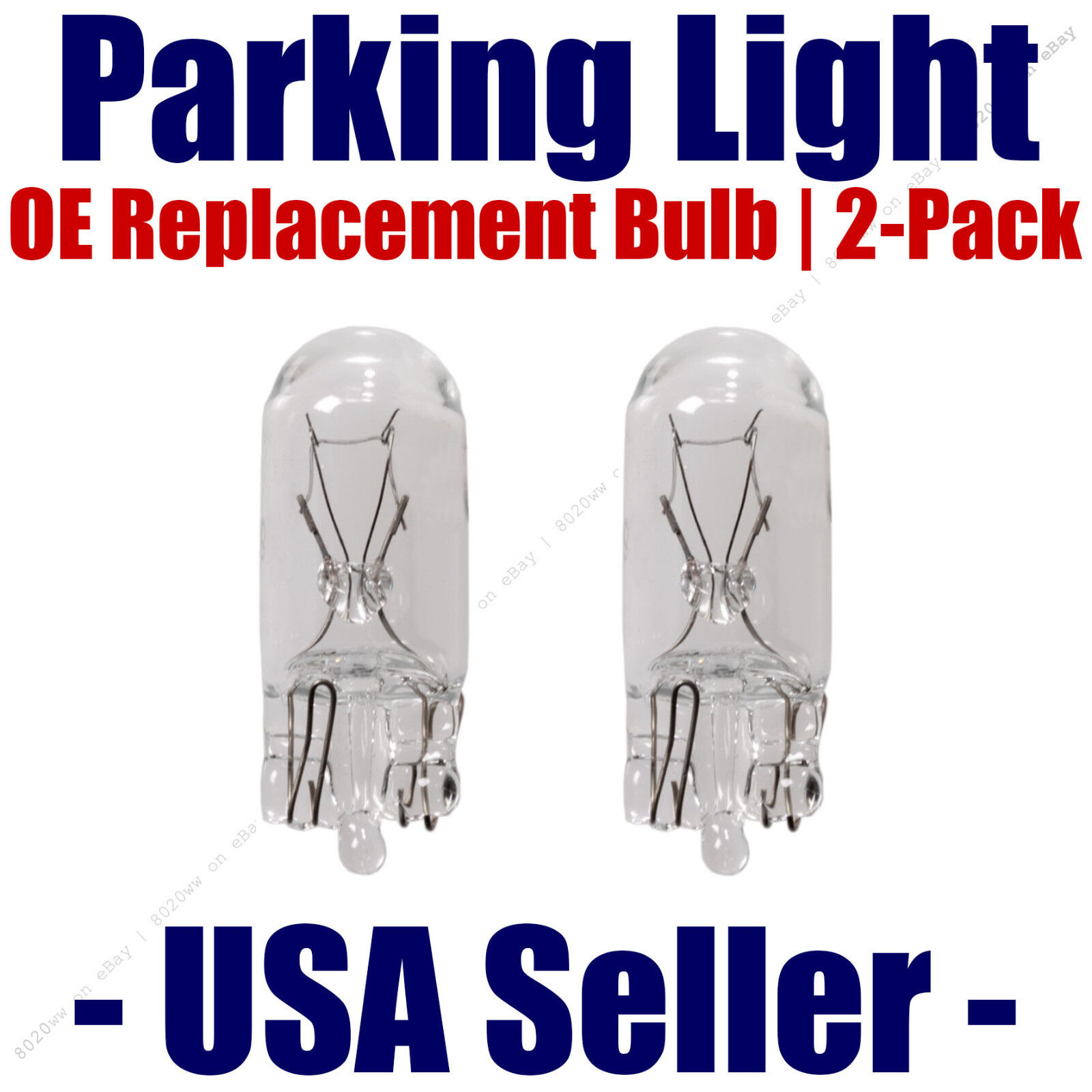 Parking Light Bulb 2-pack OE Replacement Fits Listed