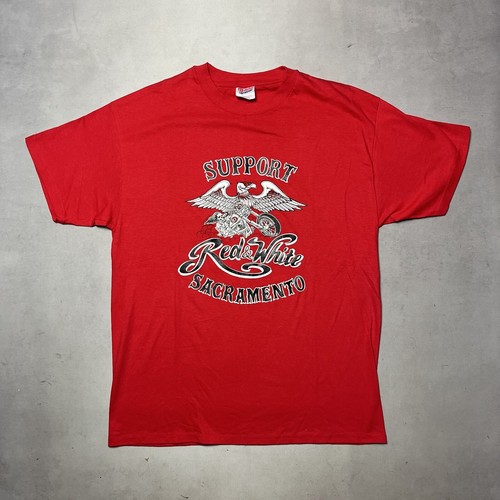 Vintage Support Rwd & White Sacramento Hells Angels 81 Large