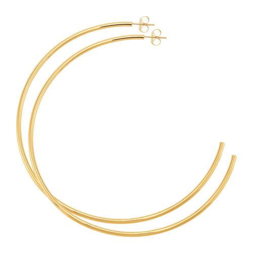 Pre-owned Welry 80mm C-hoop Earrings In 14k Yellow Gold