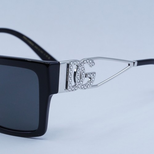 Pre-owned Dolce & Gabbana Dg4446b 501/87 Black/silver/dark Gray 53-19-145 Sunglasses
