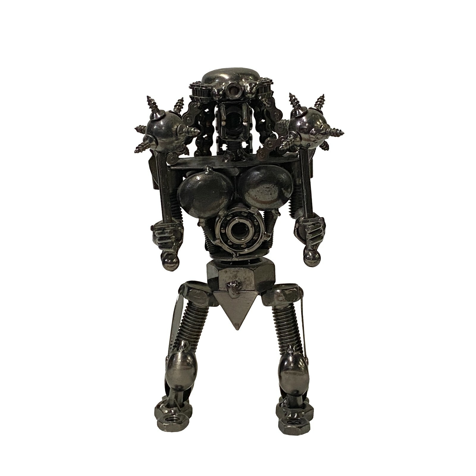 Pewter Nickel Color Metal Mechanic Robot Display Art Figure ws2029S Pewter Nickel Color Metal Mechanic Robot Display Art Figure ws2029S
