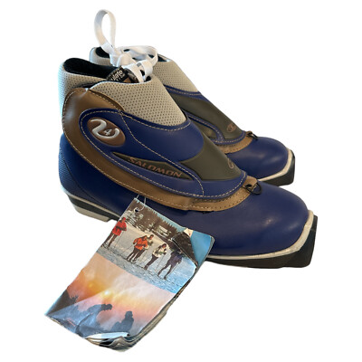 Salomon 4 Nordic Cross Country Ski Boots Blue Insulated SNS - EU 38 (US 6.5)