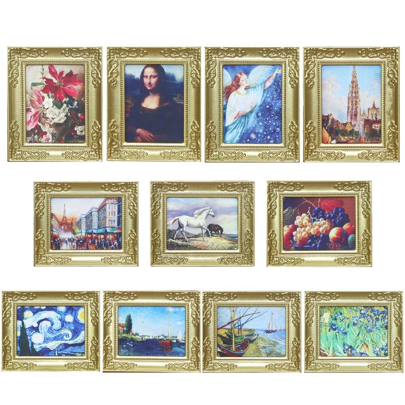Miniature Paintings For           1:12           Art Painting Model Outgoing