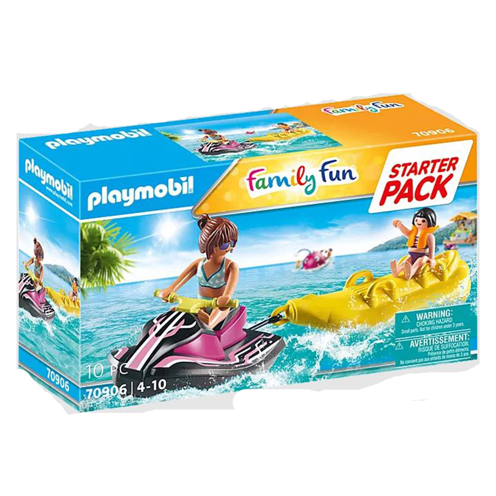 Игровой набор Playmobil Family Fun Jet Ski с конструктором лодки-банана 70906 НОВЫЙ В НАЛИЧИИ