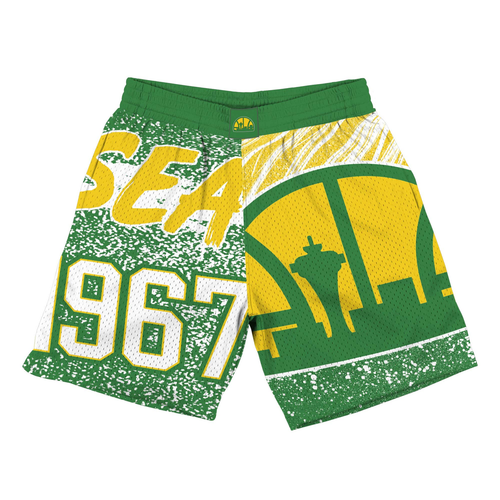 Mitchell & Ness Kelly Green NBA Seattle Supersonics Jumbotron Shorts