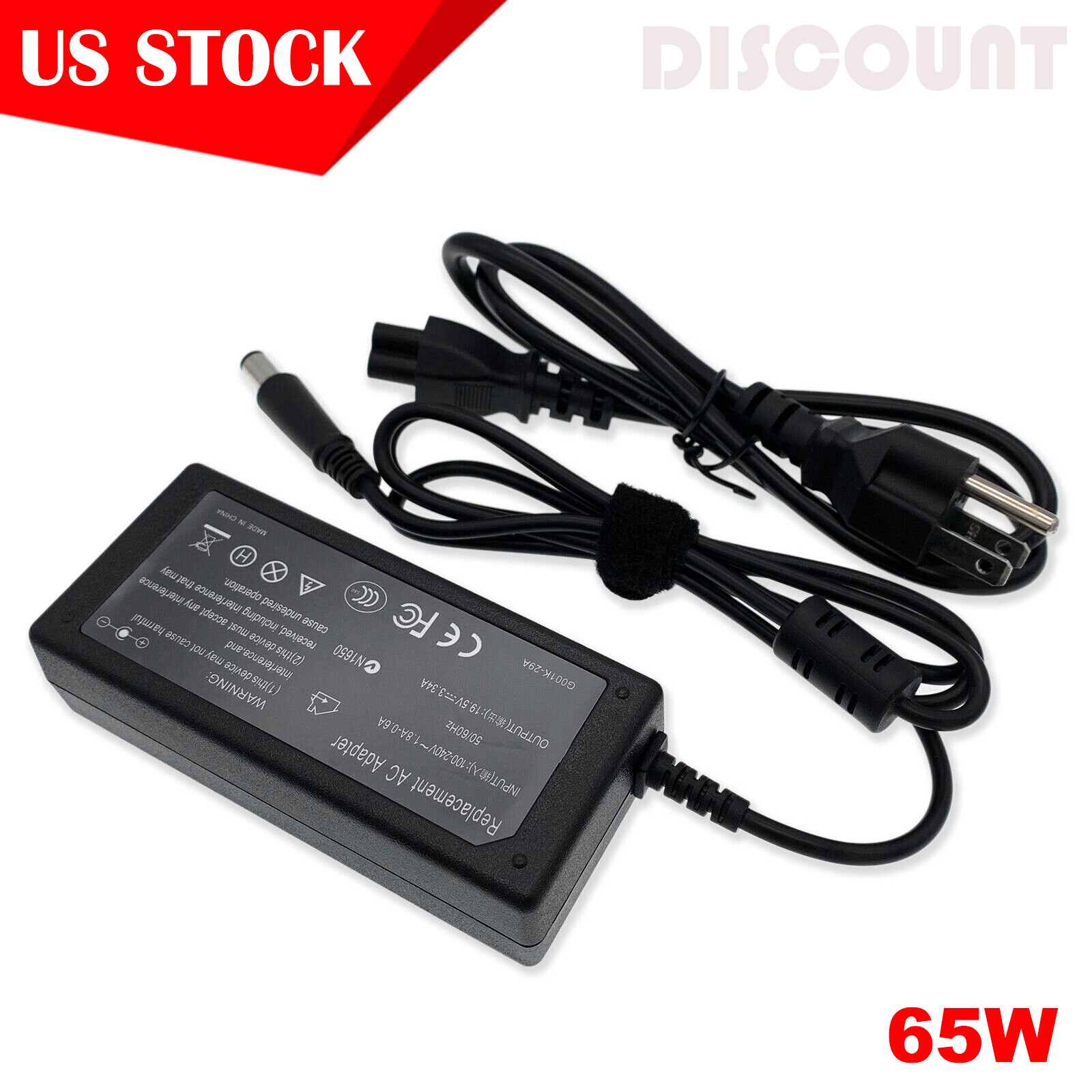 Charger 65w For Dell Xps M1120 M1210 M1330 M1530 Laptop Power Cord
