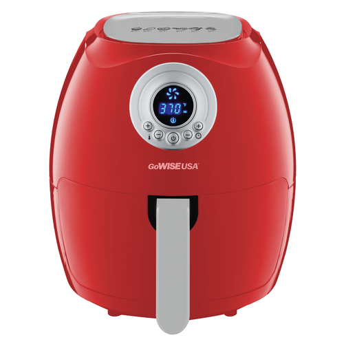 GoWISE USA 3.7-Qt. 1200 Watts Countertop Digital Air Fryer, Red