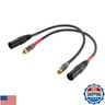 Suanqi RCA to XLR Cable, XLR Male to RCA Male Cable, RCA Male to XLR Male HiFi Audio Cable, 4N OFC 20AWG Shielded Twisted Pair Oxygen-Free Copper Braid Conductors, 2Pack (1FT)