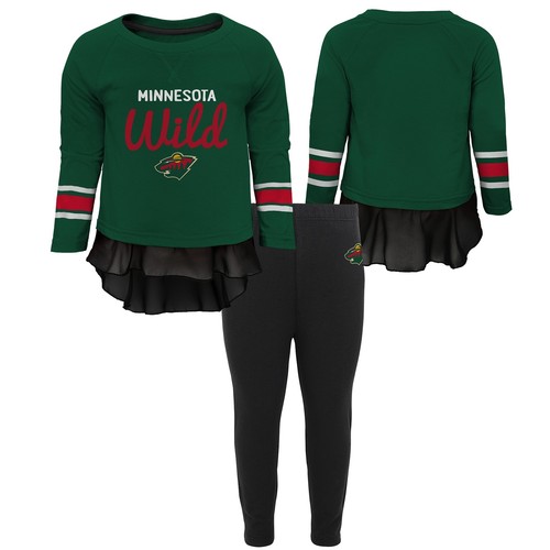 Outerstuff Комплект топа и леггинсов NHL для малышей Minnesota Wild Show Off