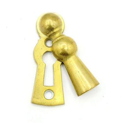 Vintage Brass Key Hole Security Swivel Hole Cover Escutcheon 2 3/16"