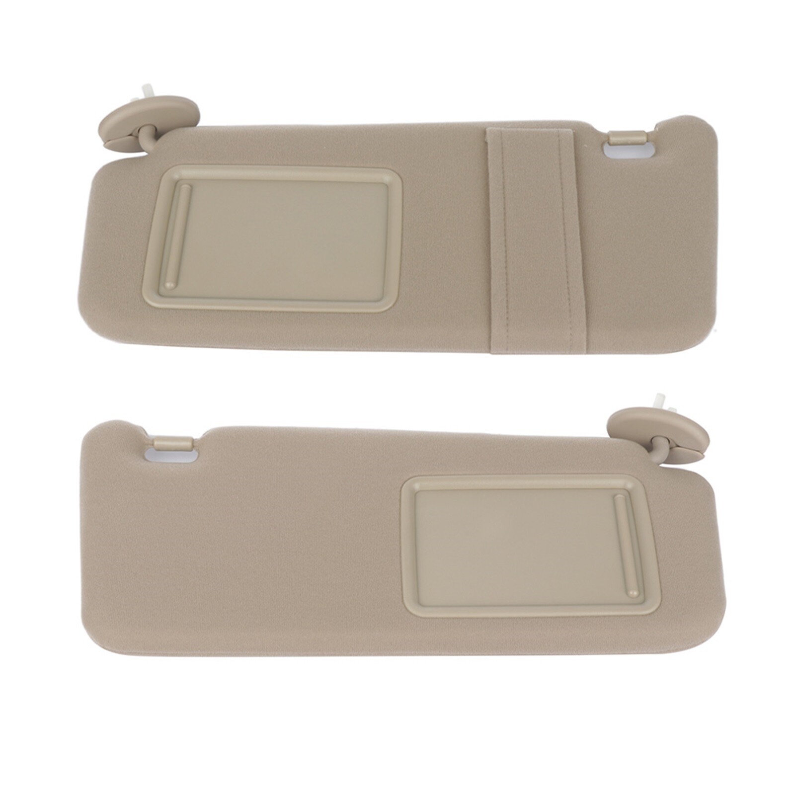 Left & Right Beige Sun Visor Pair With Cover Trims fits 2009