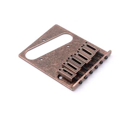 KD By AxLabs Tele Style Bridge - 6-Saddle, 4-Screw Mount - Antique Bronze