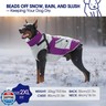 FUAMEY Dog Winter Jackets for Large Dogs,Dog Coat with Harness Built in,Waterproof Dogs Snowsuits Warm Pet Jacket Zip Up Fleece Cold Weather Coats Reflective Puppy Vest with Pocket Purple 2XL