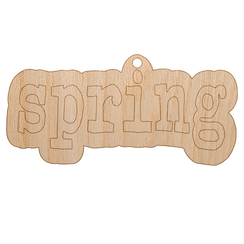 Spring Fun Text Unfinished Craft Wood Holiday Christmas Tree DIY