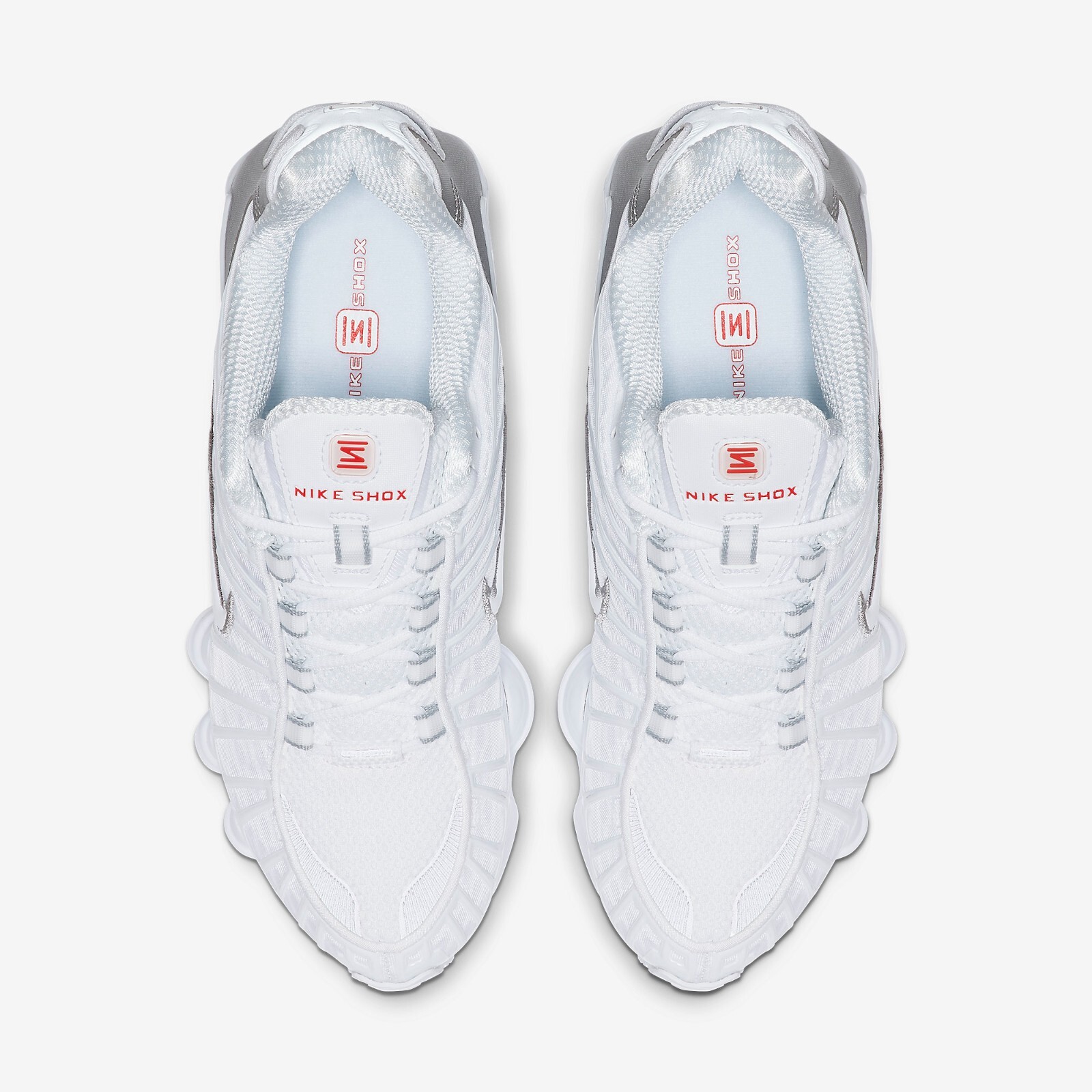 Pre-owned Nike Wmns Shox Tl White And Max Orange Ar3566-100 [women Sz] In White/metallic Silver/max Orange/white