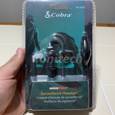 Cobra GA-SV01 microTALK Surveillance Headset Earbud Earphones w/ Microphone
