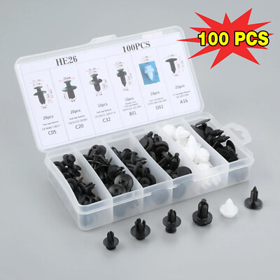 100x For Chrysler Bumper Fender Liner Push Type Retainer/Clips Fixing Fastener