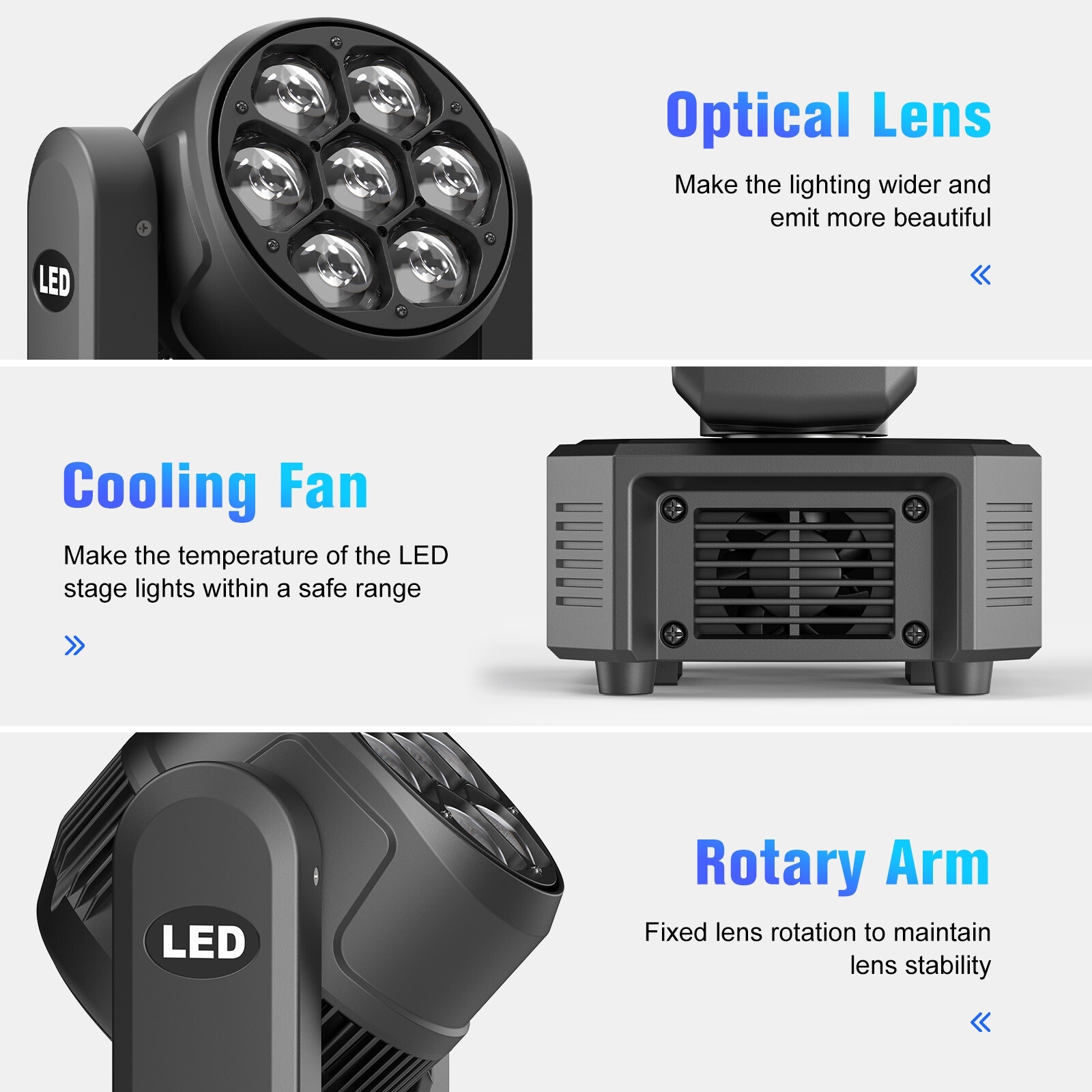ステージライト 350W DMX ライト7x40W RGBW LED 照明ライト Amazon.co.jp: BETOPPER 350W移動ヘッド ライト 7x40W RGBW の