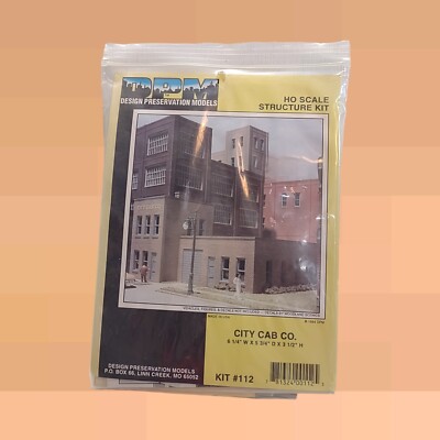 DPM #112- HO Scale Building Kit - City Cab Co. - NEW (Woodland Scenics)