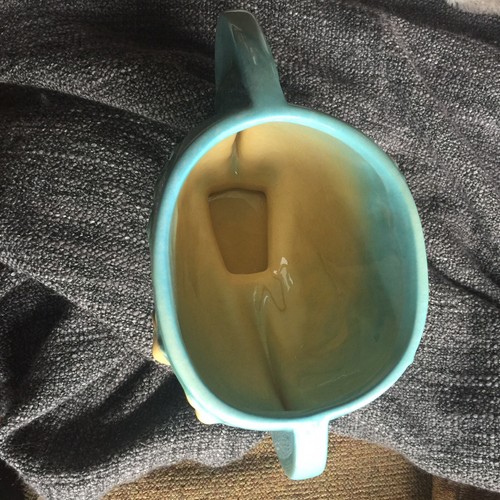 Vintage ROSEVILLE POTTERY Pattern No. 241-6 WINCRAFT BLUE VASE High Gloss c.1948