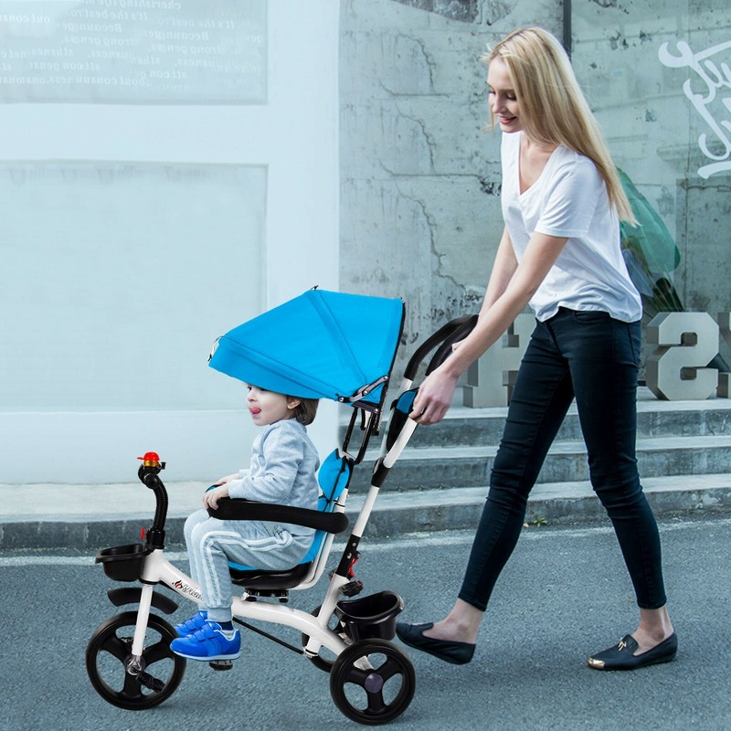 5in1 Children Baby Tricycle 3 Wheel Bike Kid Toddler Outdoor Ride Trike Sunshade