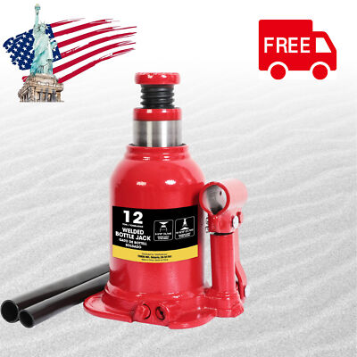 BIG  RED Torin Welded Hydraulic Stubby Low Profile Bottle Jack , 12 Ton Red