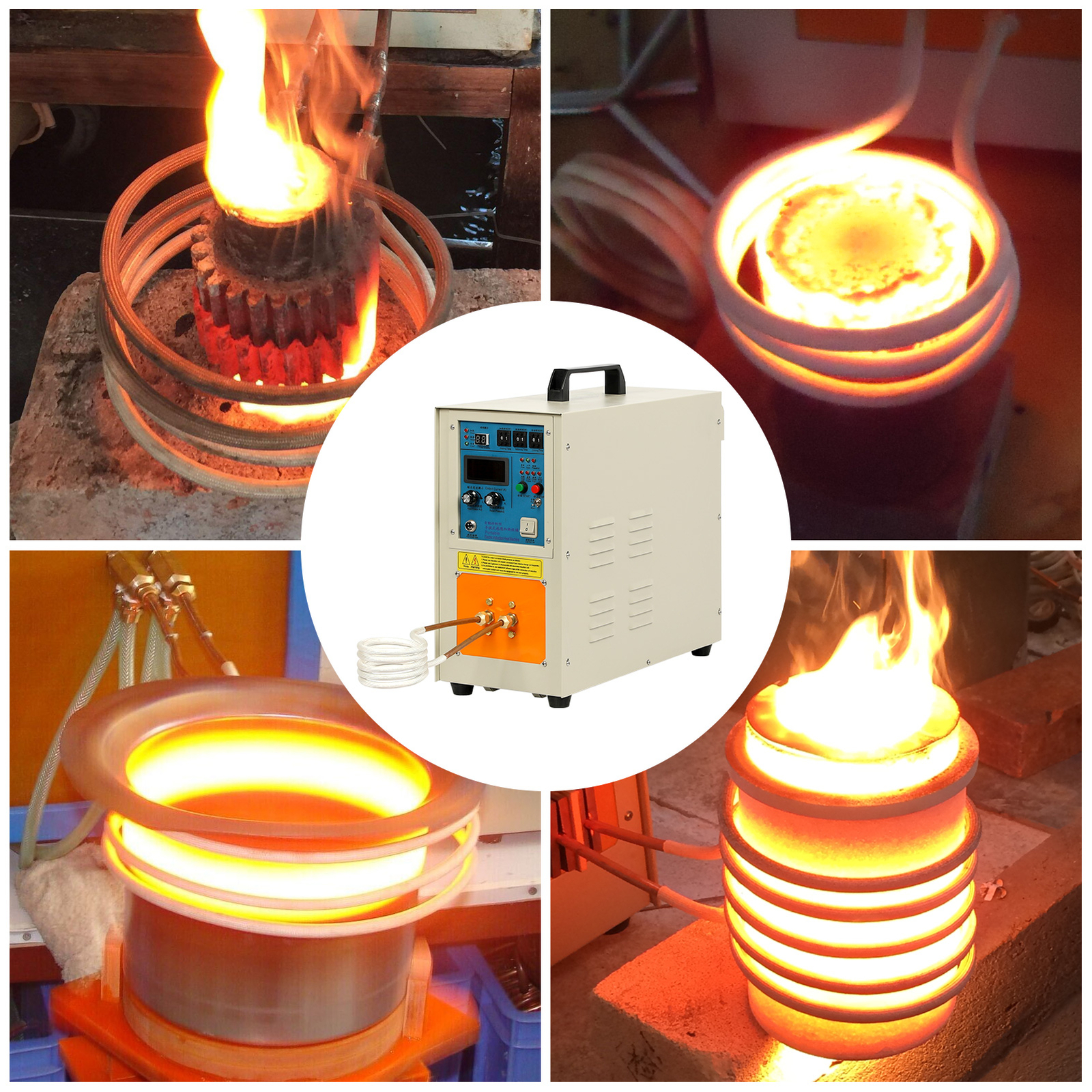 15KW High Frequency Induction Heater Furnace 110V 30-100 KHz Melting Furnace