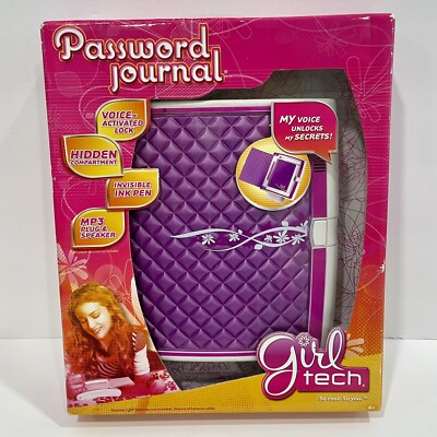 Mattel Girl Tech Password Journal 2010 NEW In Box Purple Voice Activated