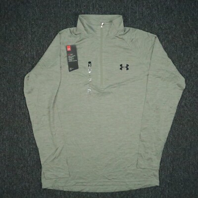 Under Armour Pullover Mens Medium Green UA Tech 2.0 Half Zip NWT