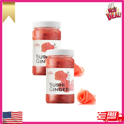 Fusion Select Sushi Ginger - Natural Sliced Gari, Pickled Ginger for Sushi -12oz