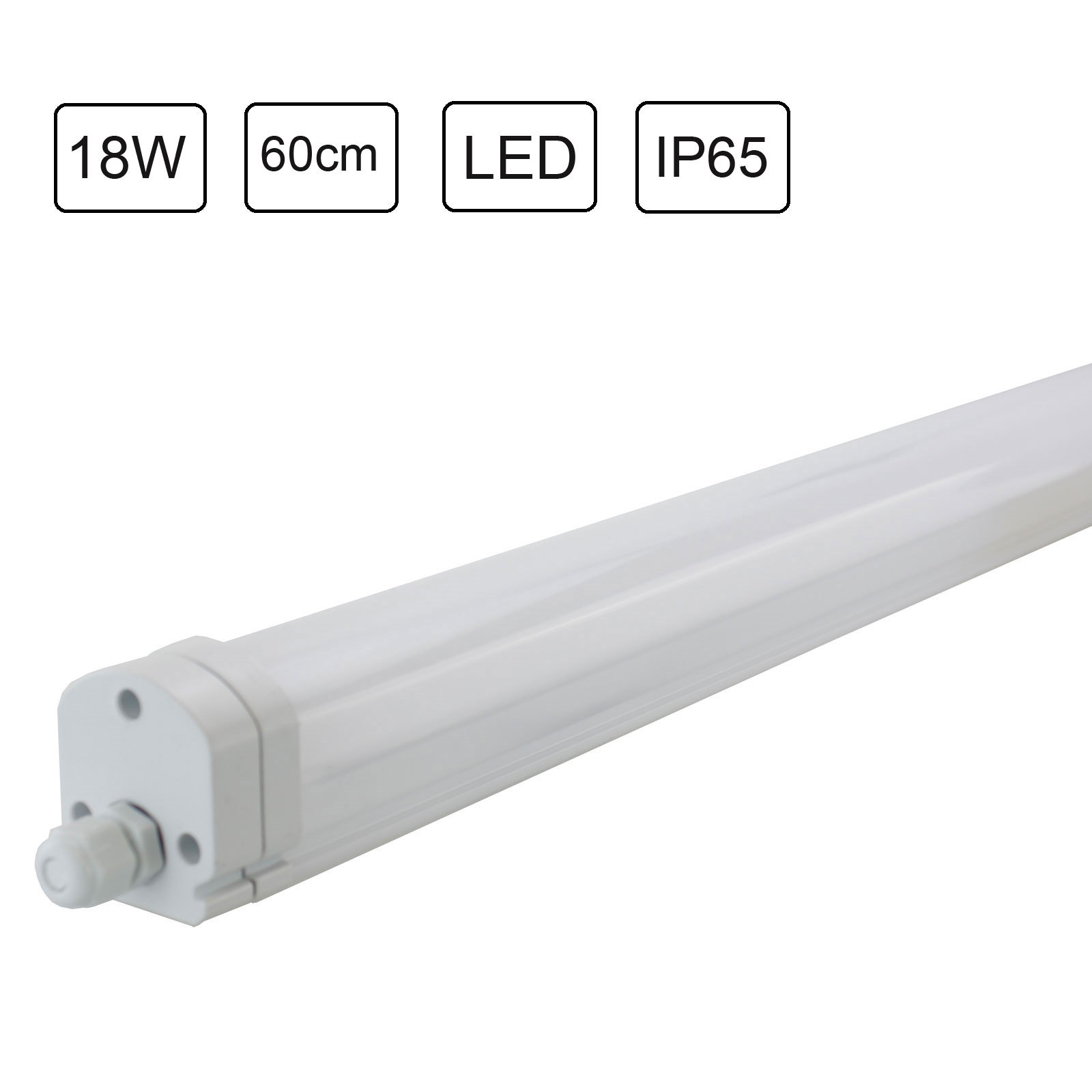 LED 6W Feuchtraumleuchte Kellerleuchte Aussen Leuchte Lampe IP 54 Keller Oval We