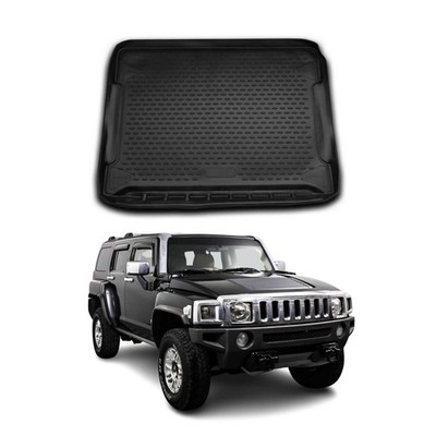 OMAC Cargo Mats Liner for Hummer H3 2006-2010 Rear Trunk Waterproof TPE Black
