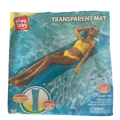 Play Day Transparent Swimming Pool Flat Mat Floating raft  blow-up inflatable
