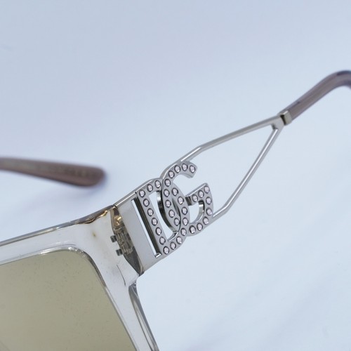 Pre-owned Dolce & Gabbana Dg4446b 343203 Transparent Camel/clear Mirror Real Yellow Gol... In Clear Mirror Real Yellow Gold