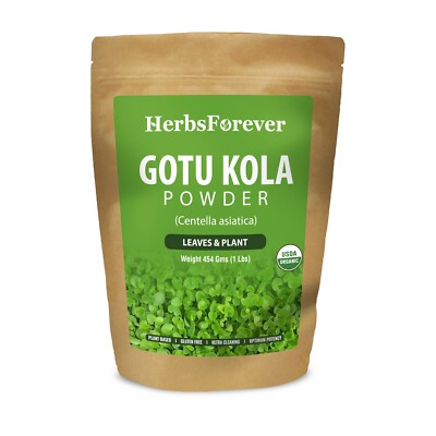 Gotu Kola Powder   Centella asiatica   Reducing Stress   Vegan   454 GMS