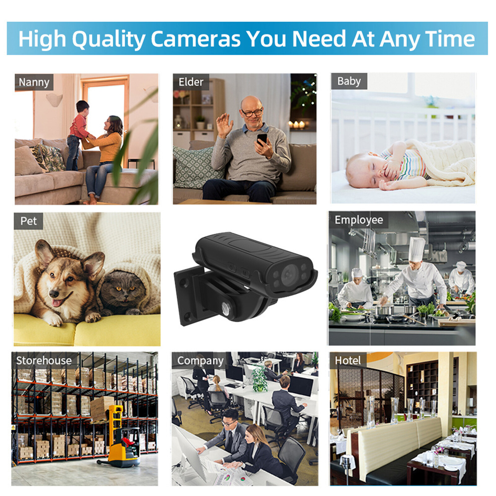 IP Wireless WiFi Security Camera System Home Indoor CCTV 1080P HD Night Vision