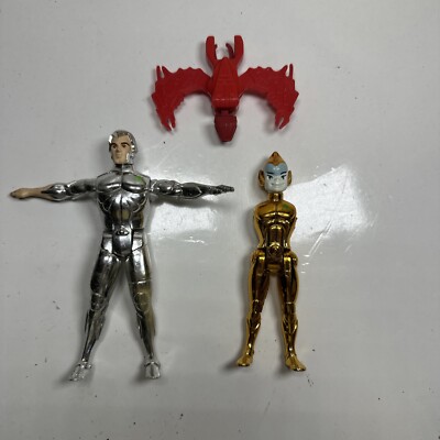 Silverhawks Figure Parts Lot - Quicksilver Copper Kid Sky Shadow Y4