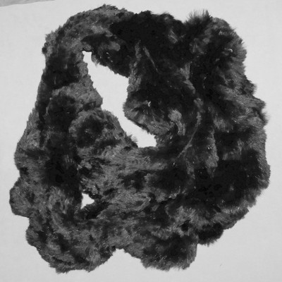 Women's Antique Vintage Boa Fling 1930s Scarf Fur CHINCHILLA Black Twisted 50