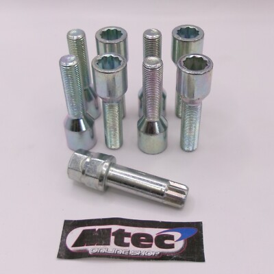 8x Peugeot Citroen Extended Alloy Tuner Wheel Bolts M12x1.25 40mm Thread Length