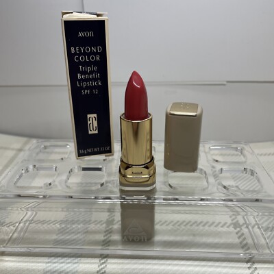 Avon beyond color triple benefit lipstick SPF 12 blossom 1996