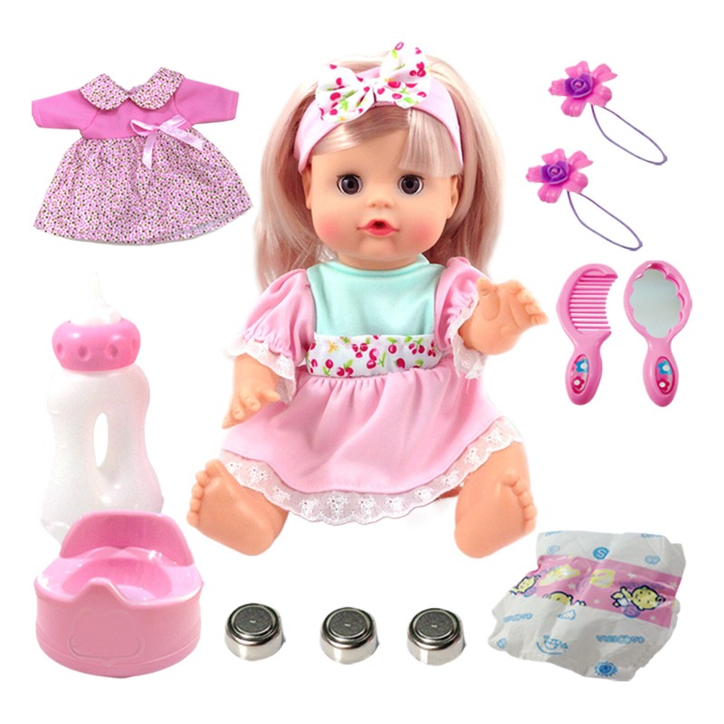 12inch Baby Girl Doll w/ Nursing Set Storytelling Doll Prete