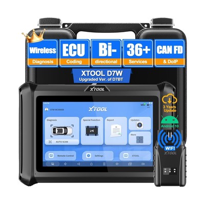 XTOOL D7W OBD2 Scanner: Wireless Ver. of D7/D7S, Bidirectional Scan Tool with...