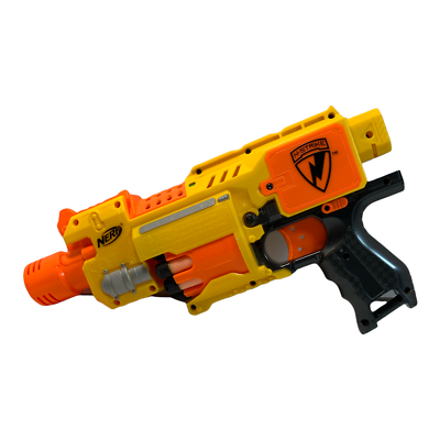 Nerf Rifle Gun N Strike Barricade RV 10 Electronic Foam Dart Blaster