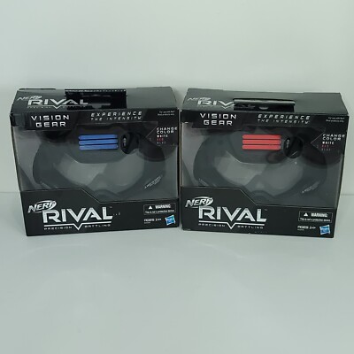 Nerf Rival Vision Gear Eye Protection Color Changing Lot of 2 NEW